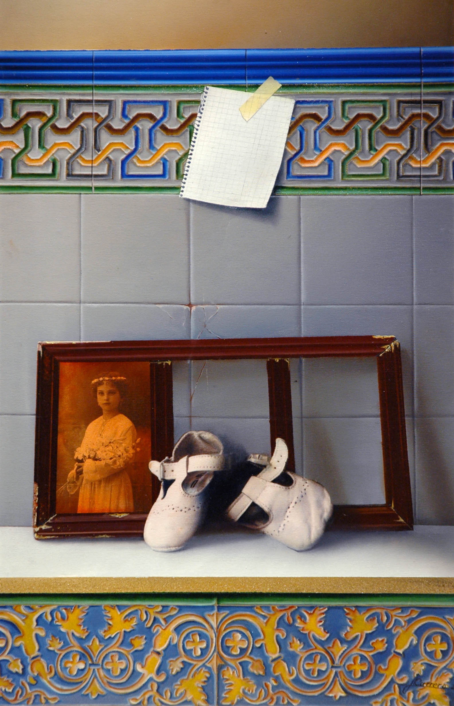 Zapatos y foto de primera comunión